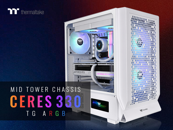 Thermaltake Ceres 330 TG ARGB Mid Tower E-ATX Case